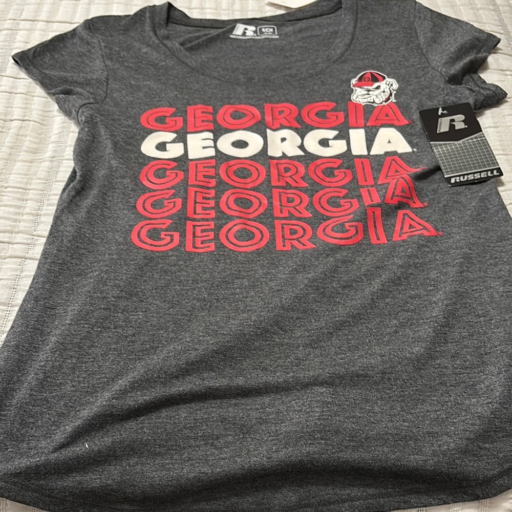 Russell Athletic Georgia Bulldogs Charcoal Tee - Picture 2 of 7